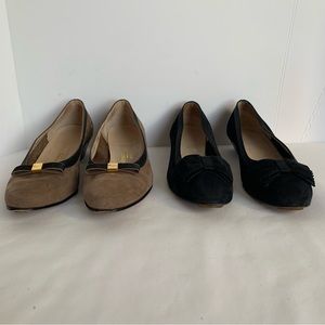 Salvador Ferragamo TWO Pair of Ladies Flats Size 7.5